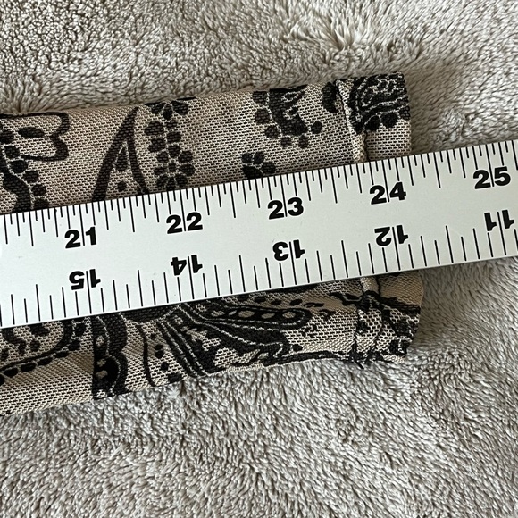 Windsor Paisley Dreams Chiffon Crop Top Neutral Long Sleeve Sheer Sexy Y2K Small - Picture 9 of 10